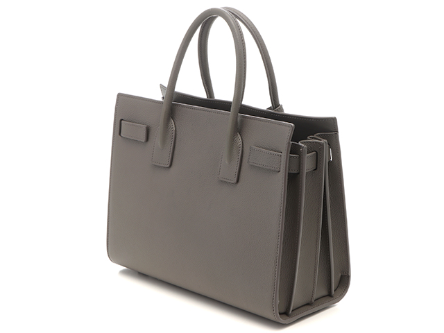 【美品】サンローラン　リュック　サックドジュール　シルバー金具　レザー　グレー 美品】サンローラン リュック サックドジュール シルバー金具