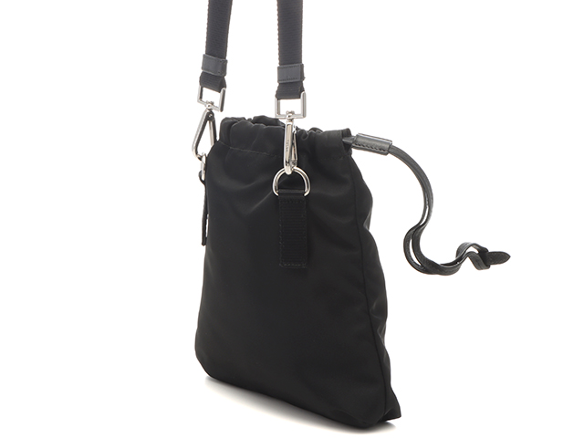 PRADA ブラック ナイロン ドローストリングバッグ PRADA プラダ ドローストリング ショルダーバッグ ブラック