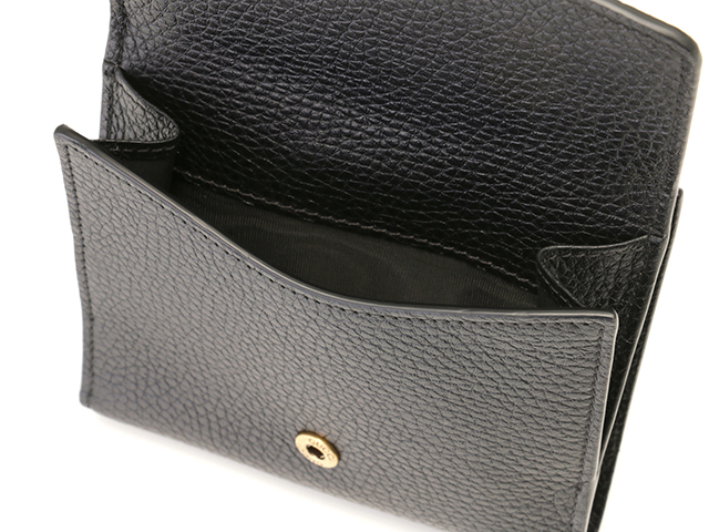 GUCCI グッチ ダブルG Wホック財布 ブラック/レザー 782749