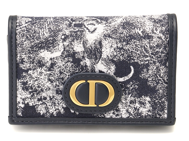 ディオール モンテーニュ ダリアウォレット リバース ジャガード 30 Montaigne Dahlia Wallet Pink Toile de Jouy Reverse