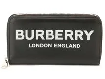 Burberry バーバリー ロゴプリント ラウンド長財布 8009211 ブラック