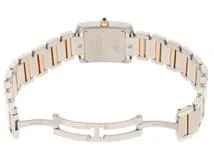 Cartier カルティエ 時計 タンクフランセーズSM W51027Q4 ピンクシェル ピンクゴールド×ステンレススチール レディース クオーツ 研磨済み