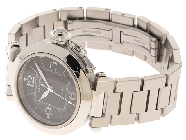 Cartier  カルティエ　パシャC　W31076M7　ブラック　男女兼用　自動巻き2148103885402【432】