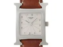 エルメス時計レディース HERMES エルメス Hウォッチ Wトゥール HH1.210 シルバー文字盤