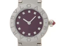 BVLGARI ブルガリ レディース クォーツ ブルガリブルガリ BB23S パープル12PD文字盤 SS【472】HK