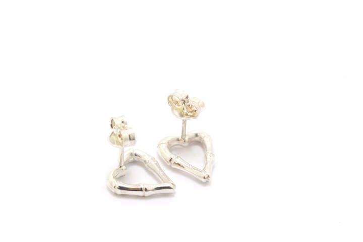 GUCCI グッチ バンブーハートピアス 925 SV シルバー 両耳用 【460】2148103885952