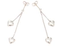 TIFFANY&CO　ティファニー 　ダブルドロップハートピアス　シルバー　SV　4.0g（2148103885976）【200】