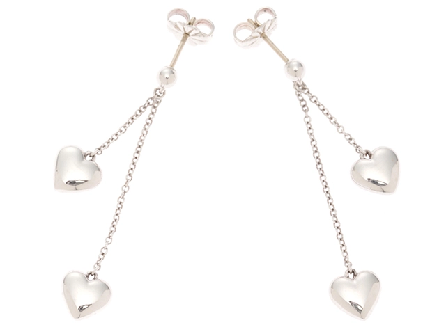 TIFFANY&CO ティファニー ダブルドロップハートピアス シルバー