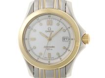 OMEGA オメガ 腕時計 シーマスター120m 2371.20 ホワイト文字盤 K18YG/SS クォーツ【472】TS