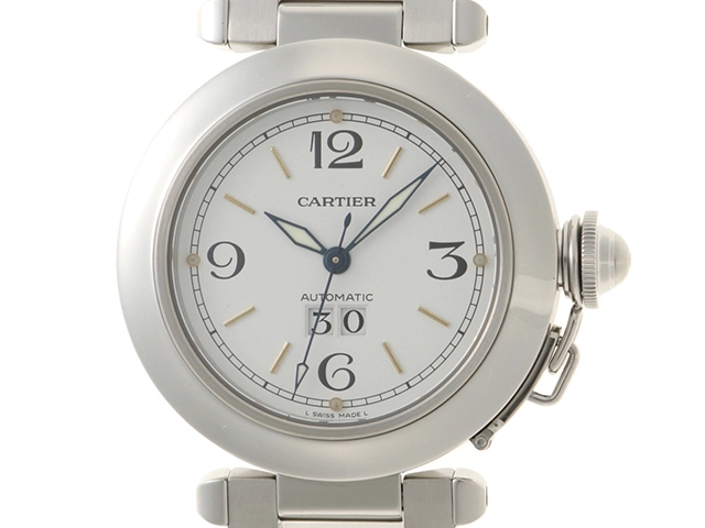 Cartier カルティエ パシャ ドゥ カルティエ ビッグデイト 自動巻き時計 カルティエ CARTIER パシャC ホワイト ビッグデイト W31055M7