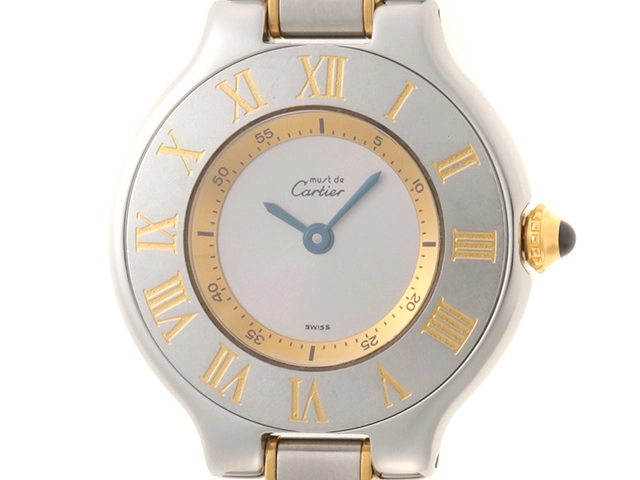 Cartier カルティエ 腕時計 マスト21 SM SS/YG シルバー W10073R6