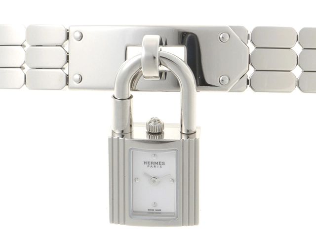 【美品】HERMES 腕時計 ホワイト/ゴールド 分解掃除済み 2024年1月国内正規 HERMES エルメス 時計 ケリーウォッチ KE4