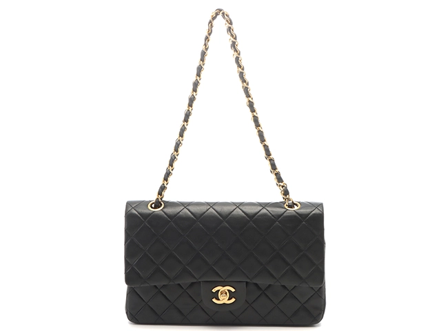 CHANEL バックストラップブーツ ホワイト/ブラック CHANEL シャネル マトラッセWフラップ25 Wチェーンショルダー