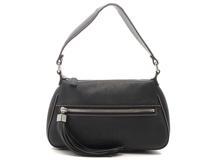 CHANEL シャネル タッセル付きワンショルダー ブラック/シルバー金具 レザー【472】YY