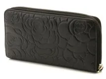 CHANEL シャネル　カメリア　ラムスキン　ラウンドファスナー　長財布 CHANEL （新品・未使用品）シャネル カメリア CC NO.5 アイコン