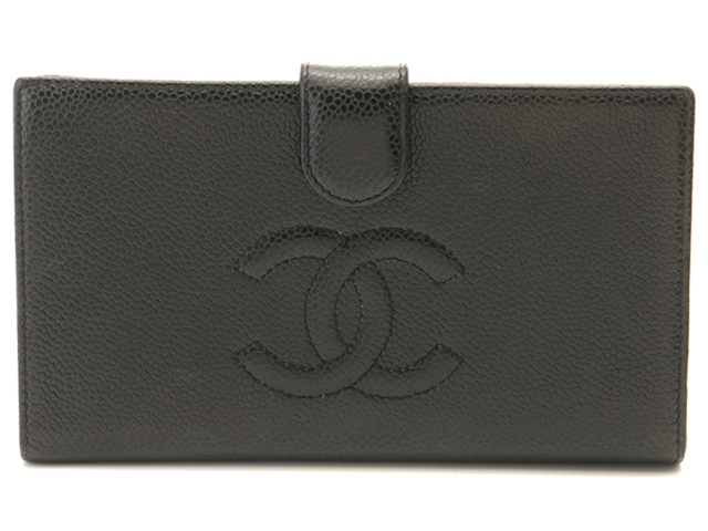 CHANEL✨️ 長財布　 二つ折り ココマーク ラムスキン ブラック 長財布 CHANEL 二つ折り ココマーク 長財布 – co&co