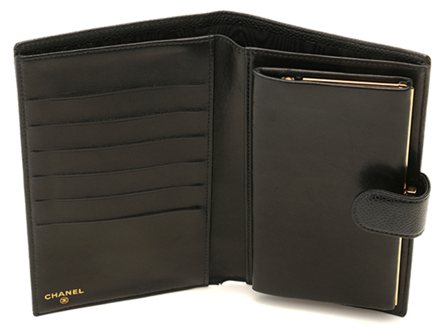 CHANEL シャネル デカココマーク 二つ折りがま口長財布 ブラック