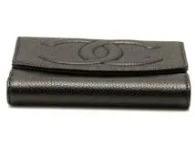 CHANEL シャネル 財布 ココマークWホック財布 ブラック/ゴールド