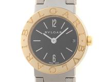 BVLGARI　ブルガリ　ブルガリブルガリ　SS/YG　ブラック文字盤　クォーツ　BB23SG　レディース腕時計　【431】2148103888960