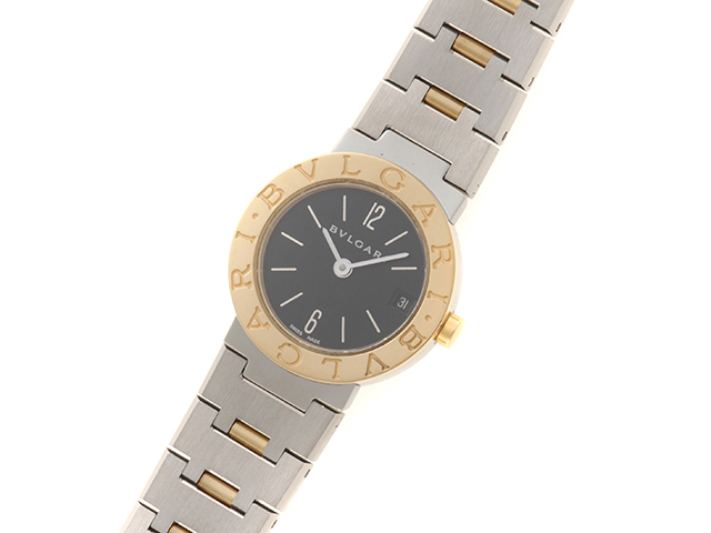 BVLGARI ブルガリ ブルガリブルガリ SS/YG ブラック文字盤 クォーツ