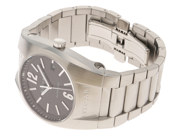 ブルガリ エルゴン ブラック EG40S メンズ 腕時計　自動巻き BVLGARI ブルガリ腕時計 エルゴン ブラック SS EG40S 自動巻き