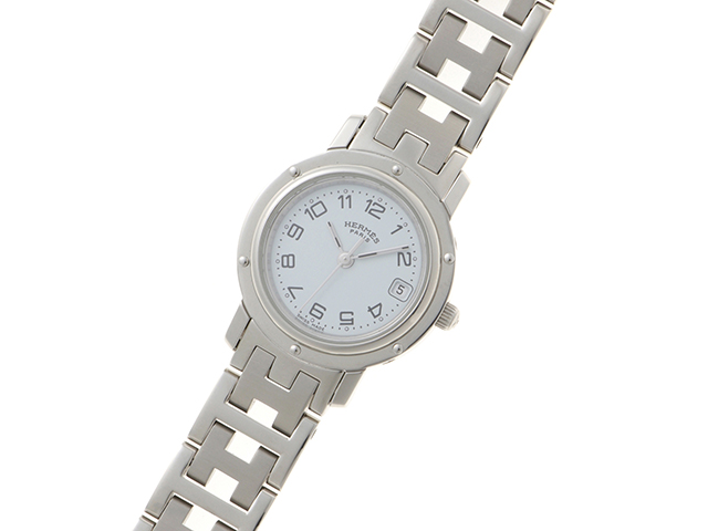 HERMES エルメス クリッパー 26mm レディース クォーツ SS