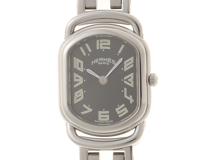 HERMES エルメス ラリー RA1.210 SS ステンレススチール グレーアラビア文字盤 クォーツ 【460】2148103889325