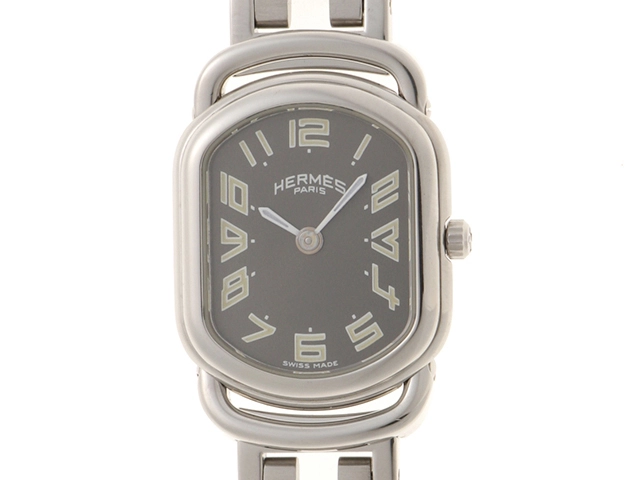 HERMES エルメス ラリー RA1.210 SS ステンレススチール グレー