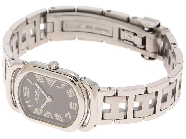 HERMES エルメス ラリー RA1.210 SS ステンレススチール グレー