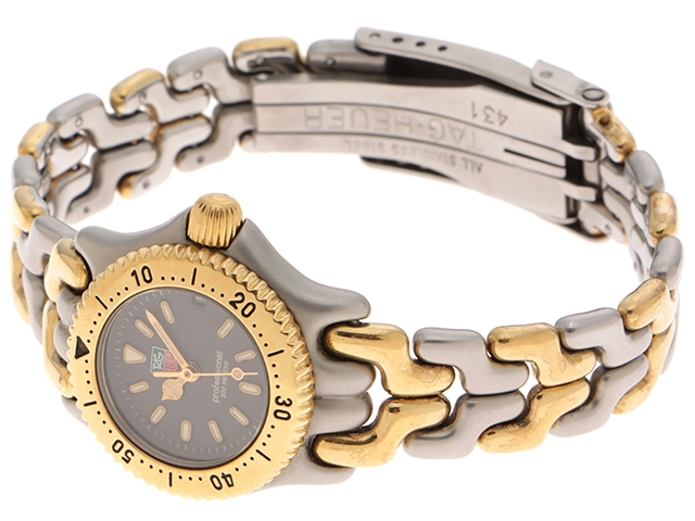 TAG HEUER　タグホイヤー　セル　プロフェッショナル　スポーツエレガンス　S95.208　グレー文字盤   GP/SS　クオーツ　レディース時計　2148103889783【207】