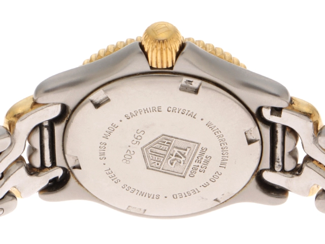 TAG HEUER　タグホイヤー　セル　プロフェッショナル　スポーツエレガンス　S95.208　グレー文字盤   GP/SS　クオーツ　レディース時計　2148103889783【207】