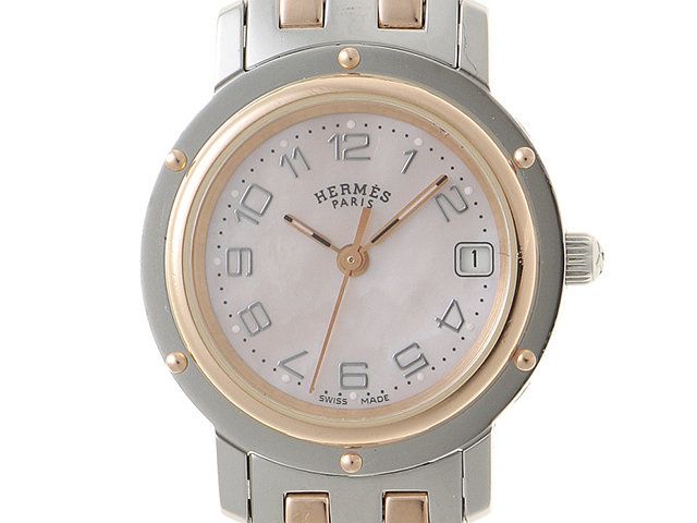 HERMES エルメス クリッパーコンビ レディース クォーツ CL4.221