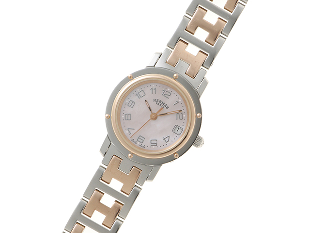 HERMES エルメス クリッパーコンビ レディース クォーツ CL4.221