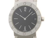 BVLGARI　ブルガリ　ブルガリブルガリ　SS　ブラック文字盤　クォーツ　BB30SSD　腕時計　【431】2148103889974