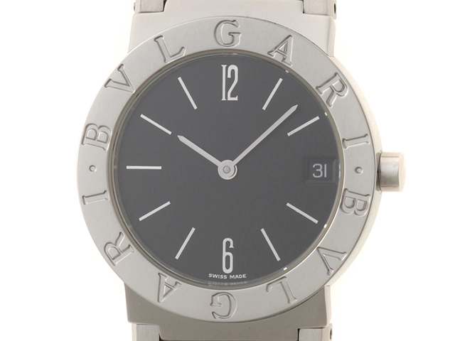 BVLGARI シルバー ブラック文字盤 時計 BVLGARI ブルガリ 時計 B-zero1 BZ35S ブラック/シルバー文字盤
