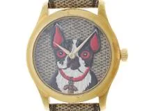 GUCCI グッチ Gタイムレス 126.4 ステンレス/革ベルト 男性用