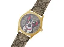 GUCCI グッチ Gタイムレス 126.4 ステンレス/革ベルト 男性用