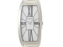 TIFFANY&CO　ティファニー　ジェメア　Z6401.10.10A20A00A　SS　ホワイト文字盤　男性用クオーツ時計【473】