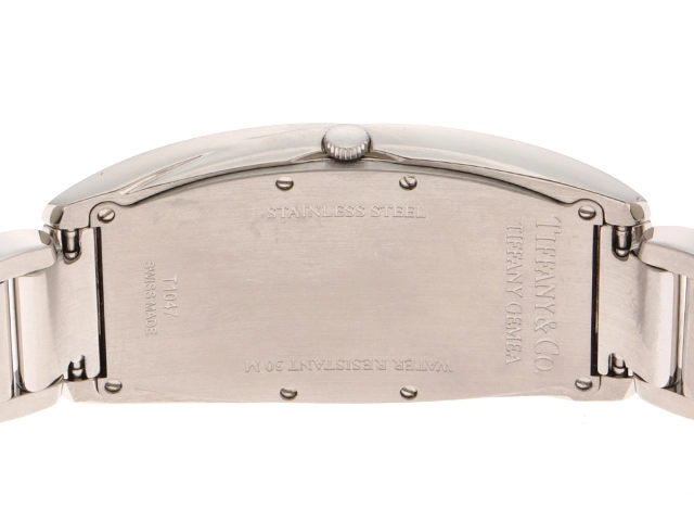 TIFFANY&CO　ティファニー　ジェメア　Z6401.10.10A20A00A　SS　ホワイト文字盤　男性用クオーツ時計【473】