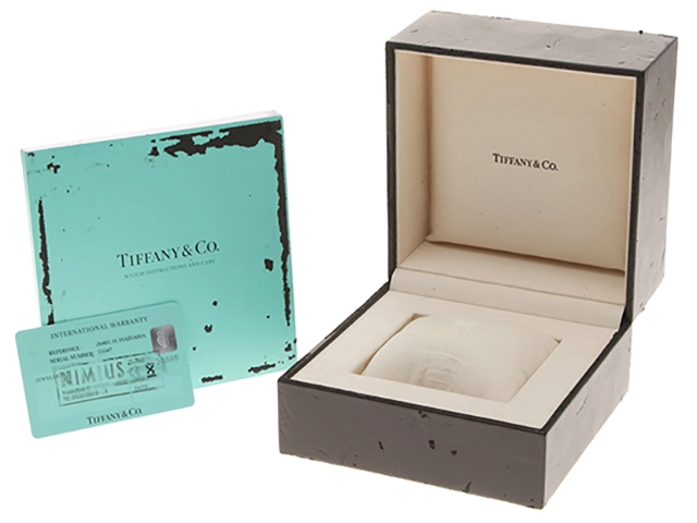 TIFFANY&CO　ティファニー　ジェメア　Z6401.10.10A20A00A　SS　ホワイト文字盤　男性用クオーツ時計【473】