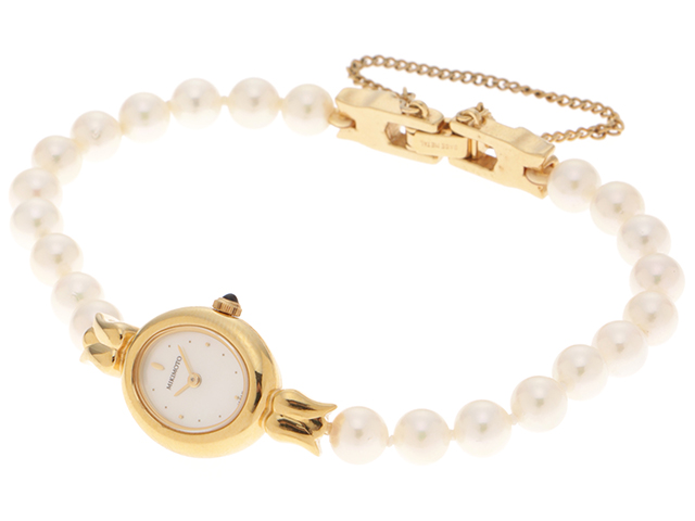 MIKIMOTO パールブレスレットウォッチ ミキモト MIKIMOTO パールウォッチ パールブレスレット 腕時計