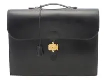 HERME'S サックアデペッシュ38 ブラック HERMES エルメス サックアデペッシュ 38 書類かばん ブリーフ