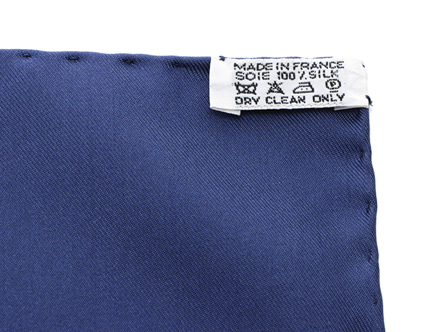 HERMES エルメス スカーフ カレ90 THE ALFEE AUBE ブルー/ホワイト  