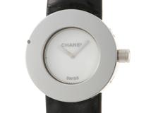 CHANEL　シャネル　腕時計　ラロンド　H0580　クォーツ　ホワイト文字盤　レザー/ステンレススチール　レディース　2148103893858　【200】