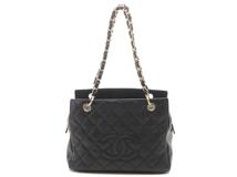 CHANEL シャネル マトラッセチェーンショルダートート ブラック/ゴールド金具 キャビア 旧型 A18004【472】YY