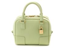 LOEWE ロエベ アマゾナ16 スクエアバッグ レザー　ライトグリーン　10825834 レディース　アウトレット品　2148103893971【471】