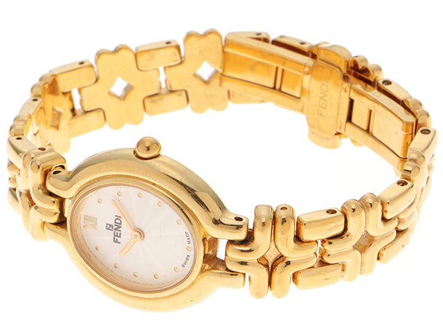 FENDI フェンディ カメレオン 640L シルバー文字盤 ゴールドメッキGP