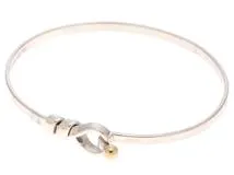 ティファニー　バングル　フラットワイヤー　シルバー925×ゴールド750 保存袋 TIFFANY＆CO ティファニー フラットワイヤー バングル シルバー/K18