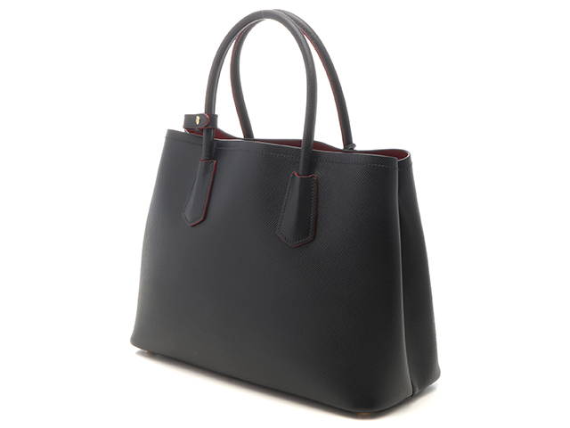 PRADA プラダ ドゥーブレ ミディアム 2WAYトートバッグ ブラック
