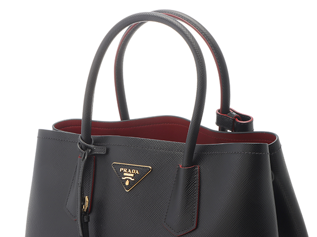 PRADA ドゥーブレ　ミディアムバッグ　サフィアーノ　トートバッグ PRADA プラダ ドゥーブレ ミディアムバッグ 2WAYハンドバッグ